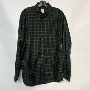 Brooks Brothers Black and Green Checkered Shirt